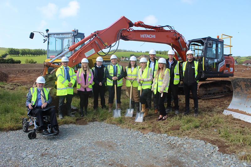 Construction workers mark new housing project in Dumfries & Galloway