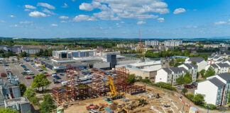 Net zero carbon housing development under construction