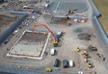 Drone view of Eccles Substation project