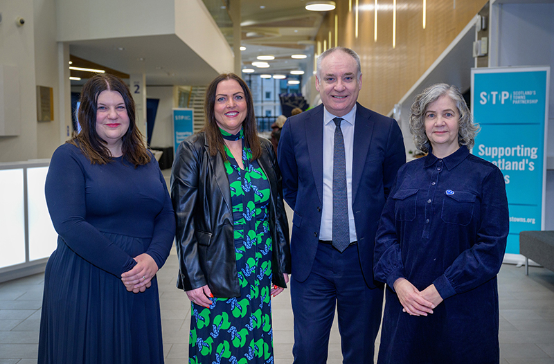 Glasgow City Council leader Susan Aitken and business minister Richard Lochhead with Scotland’s Towns Partnership chief officer Kimberley Guthrie and vice-chair Mhairi Donaghy. Image credit: Sandy Young PhotographyScotland’s Towns Conference 2025 - Investment and Innovation: Delivering for Scotland’s Economy
Web: www.scottishphotographer.com
Blog: sandyyoungphotography.wordpress.com
Mail: sandy@scottishphotographer.com
Tel: 07970 268944
***Credit should read Sandy Young/scottishphotographer.com***
