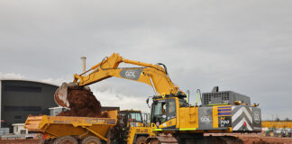 Construction equipment at Torness site