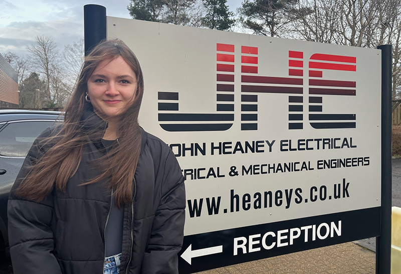 Student on work experience placement