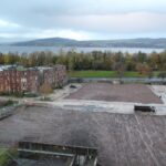 Aerial shot of site