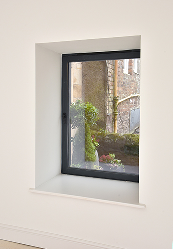Window at revamped police station in Crieff