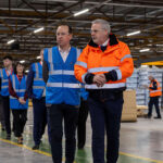 John Cummins and Jim Patterson tour Irvine timber facility