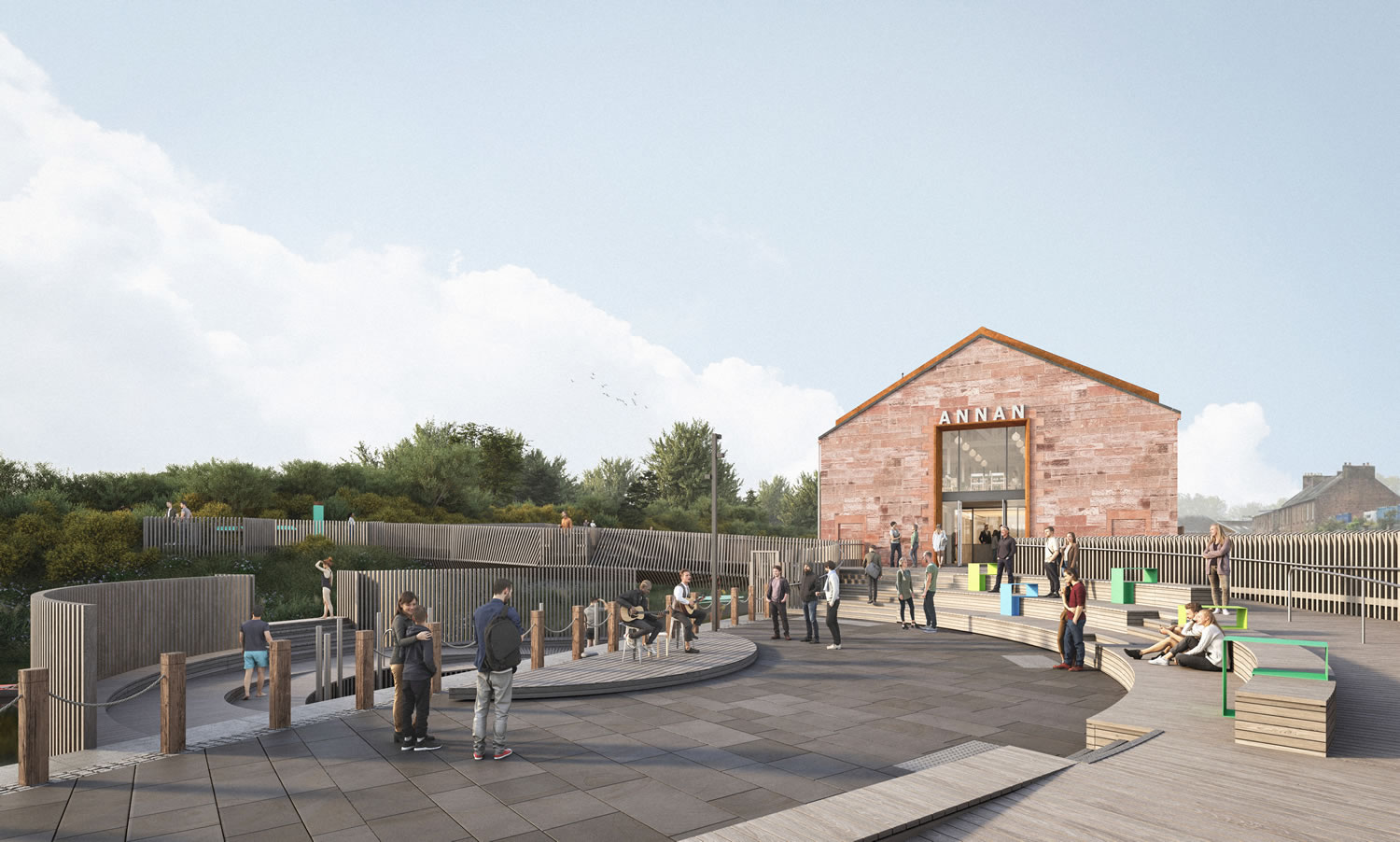 Artist's impression of harbour