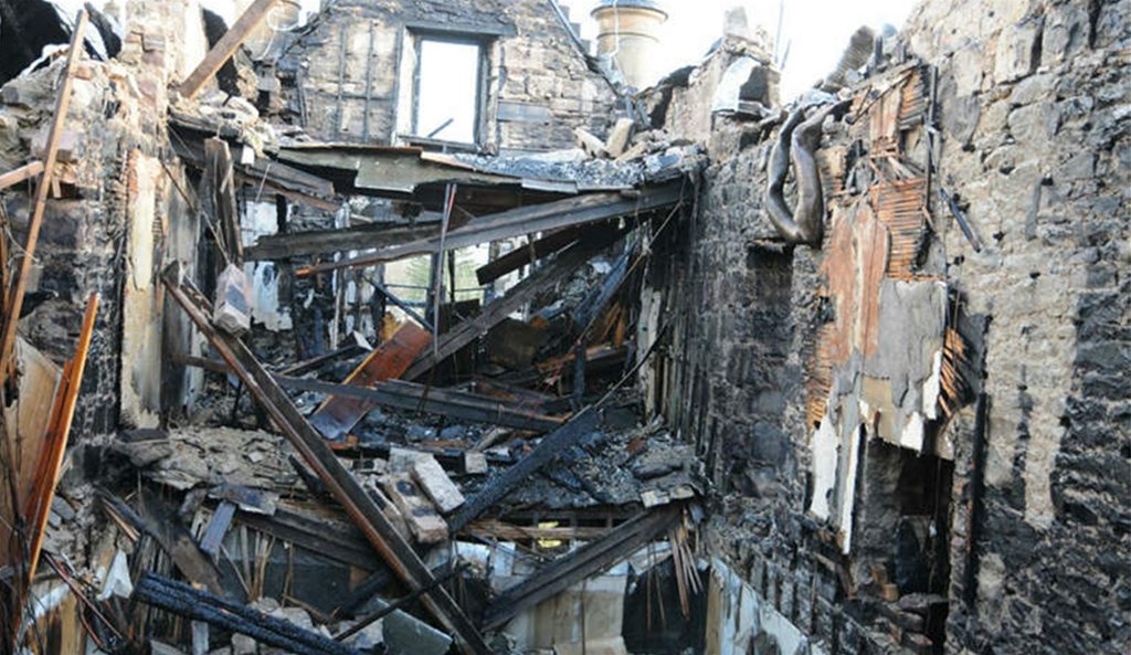 Fire-ravaged Cameron House Hotel