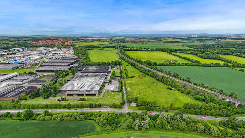 Location of upcoming Broxburn logistics hub