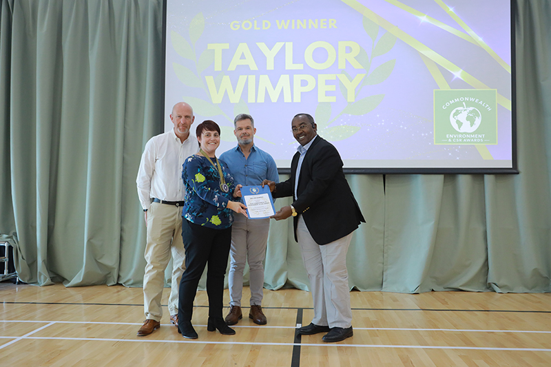 Taylor Wimpey being awarded Commonwealth Environment & CSR Awards