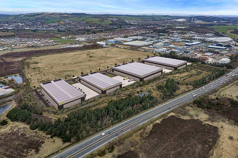 CGI of industrial development on M8 Corridor