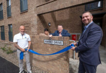 Construction complete at new affordable housing site in Govan Ribbon cutting to mark new Govan homes