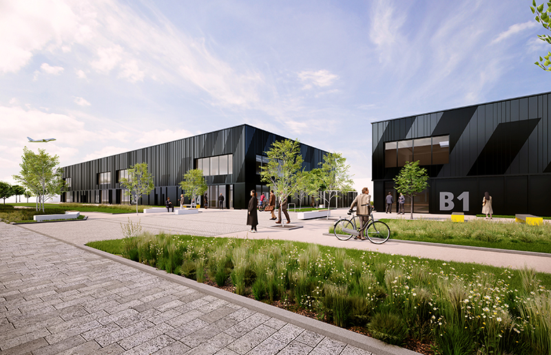 CGI of Tech Terrace. Image credit: Halliday Fraser Munro