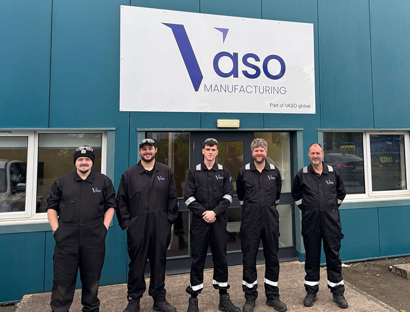 New recruits at VASO's manufacturing site in Dumfries
