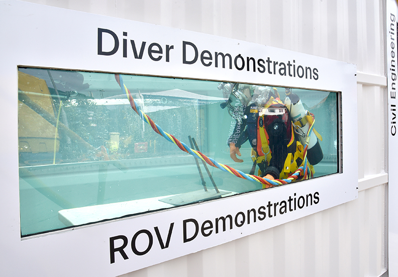 Portable dive tank at George Leslie Innovation Day