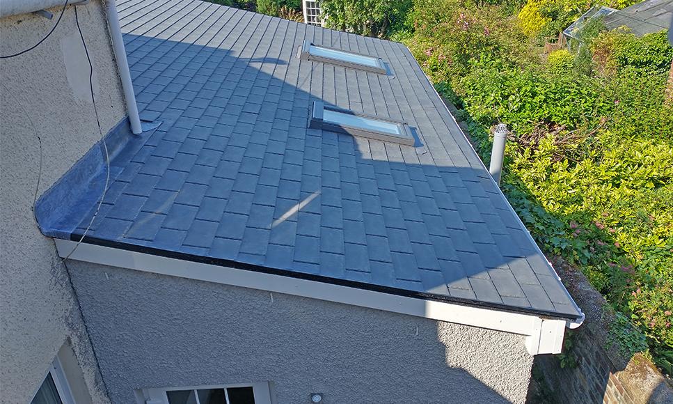 Low-slope roofing example