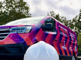 Lighthouse Charity van and Taylor Wimpey hard hat