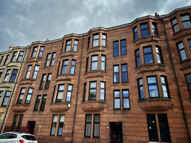Govan tenements with new windows