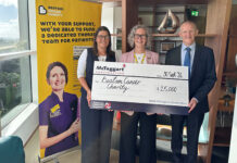 McTaggart Construction hands cheque to Beatson Cancer Charity