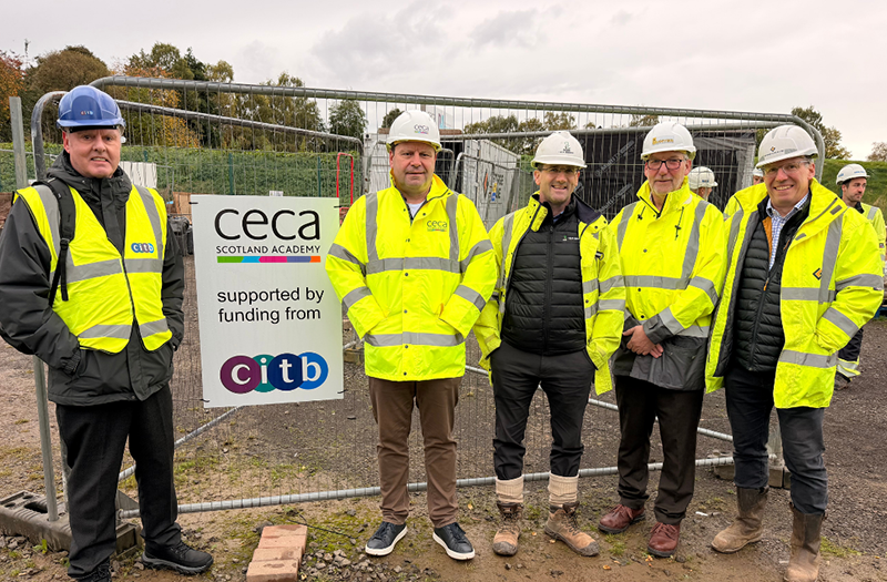 Construction sector representatives at CECA Scotland Academy at Dundee and Angus College