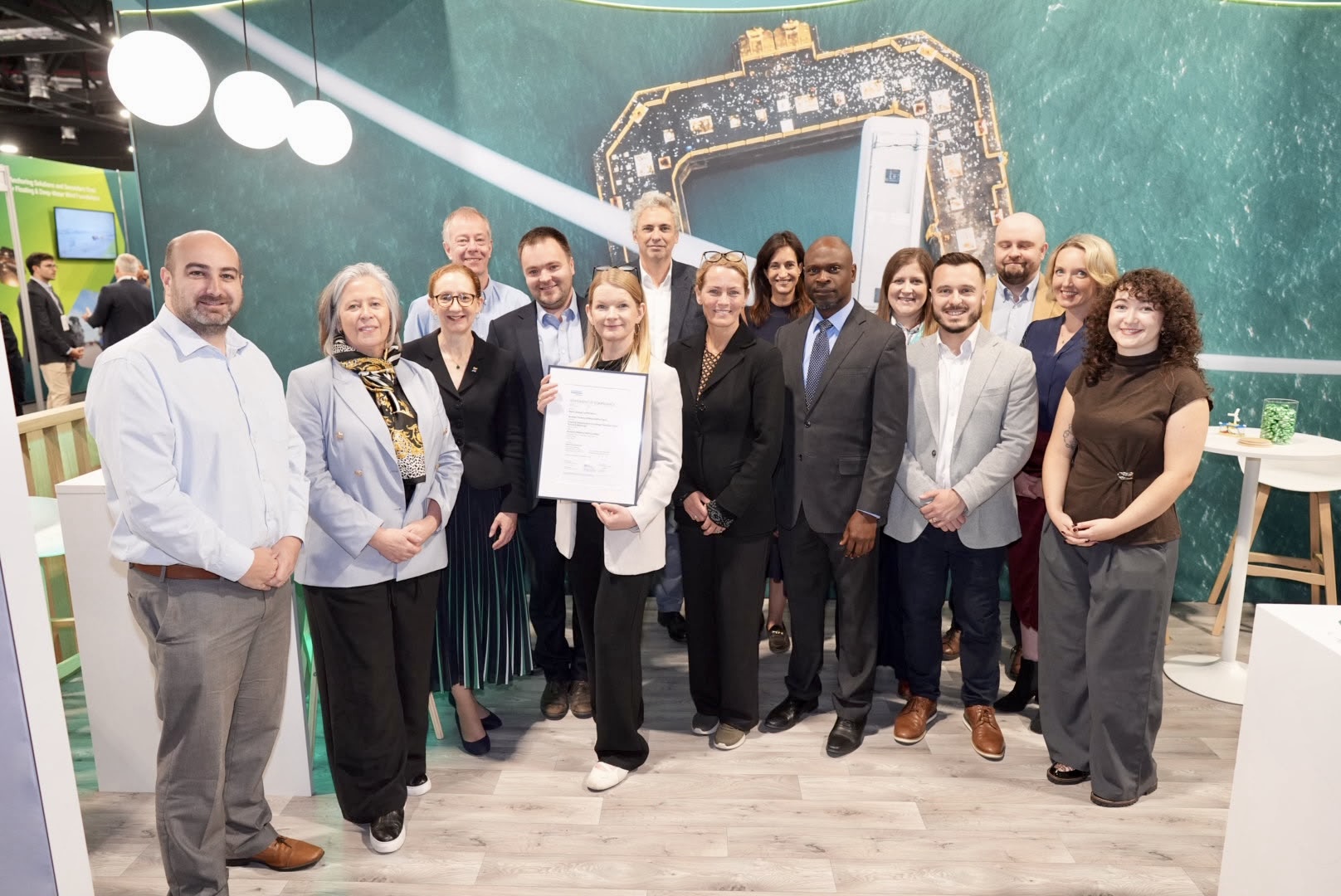 Buchan Offshore Wind receiving certification in Aberdeen