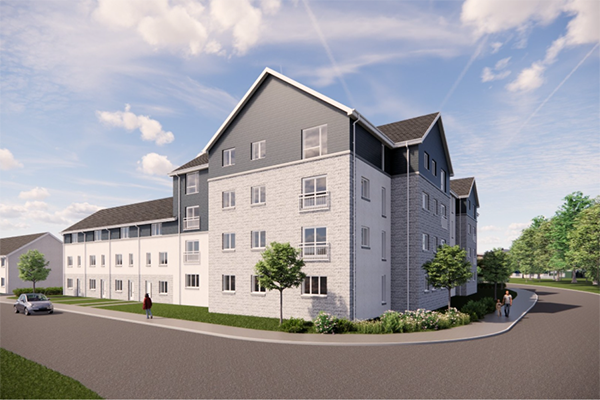 An artist's impression of Peregrine Court in Westhill